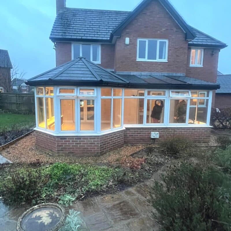 House with solid tiled conservatory roof in winwick
