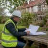 Building Control inspector at English house renovation
