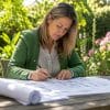 Architect reviewing bespoke extension plans