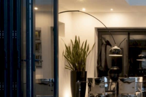 bi folding doors outside