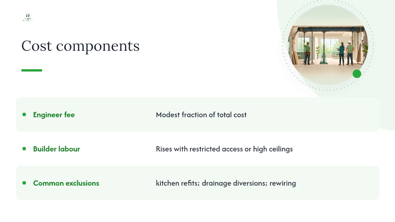 Cost breakdown of load-bearing wall removal