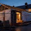 Protected home extension under construction