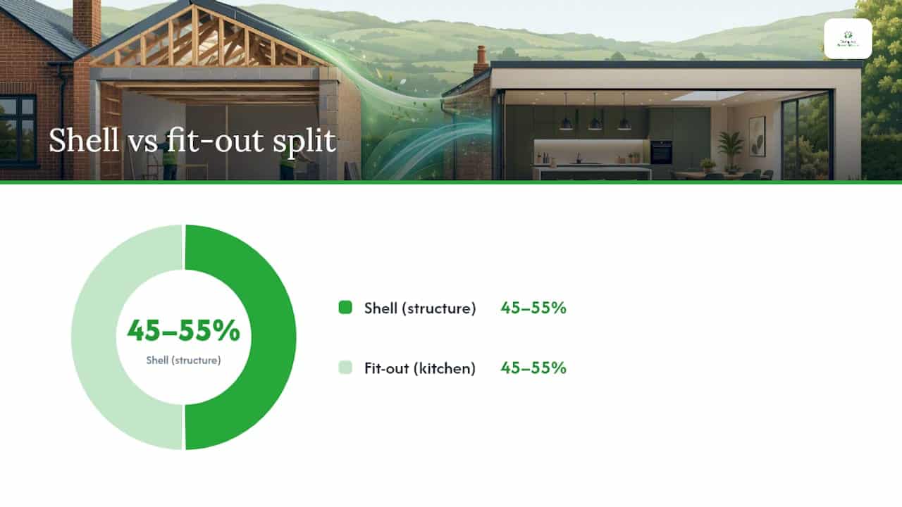 Shell and fit-out cost split