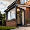Completed porch extension on a family home