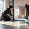 Sealed renovation room with dust extraction