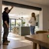 Steel beam above newly opened kitchen wall