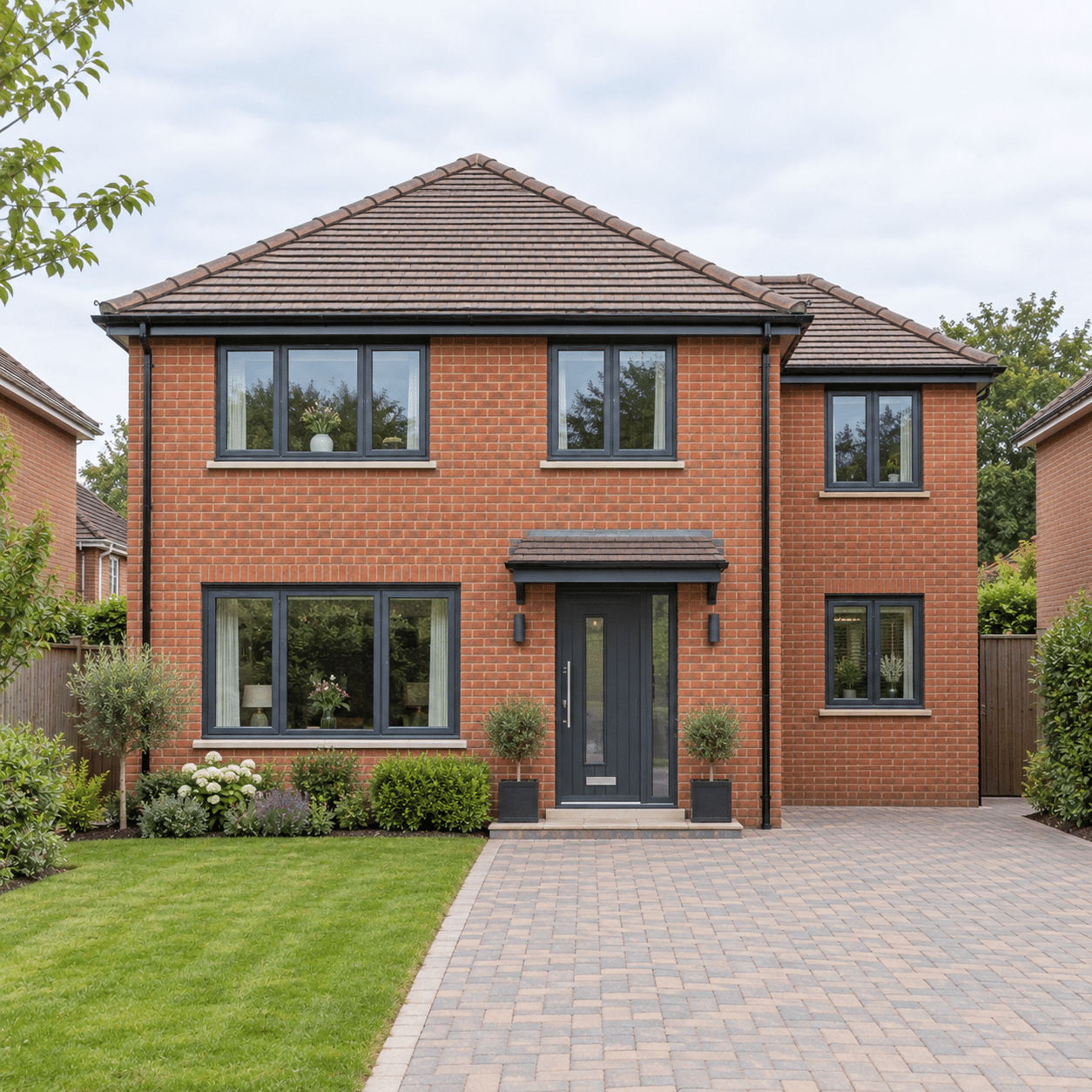 Two-storey rear extension (with extended ridge)