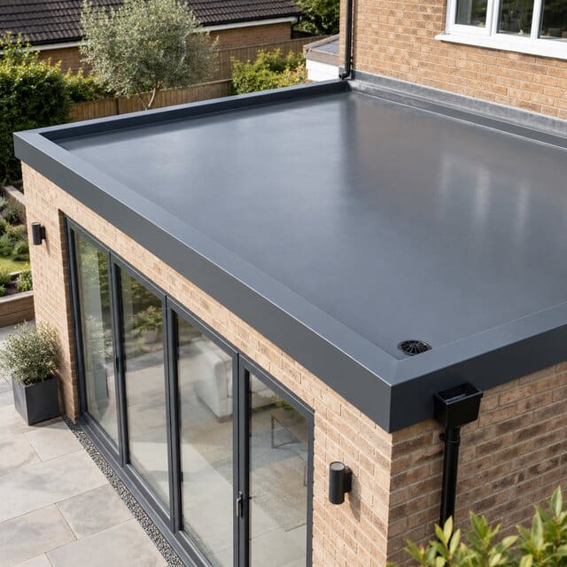 Fibreglass roof finish