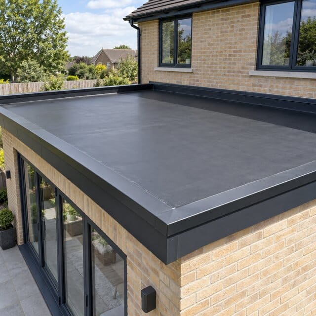 Rubber roof finish