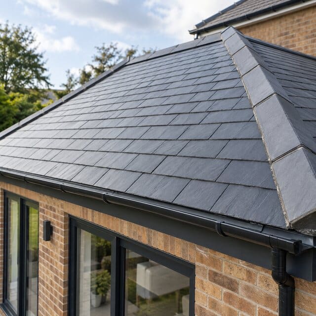 Slate roof finish
