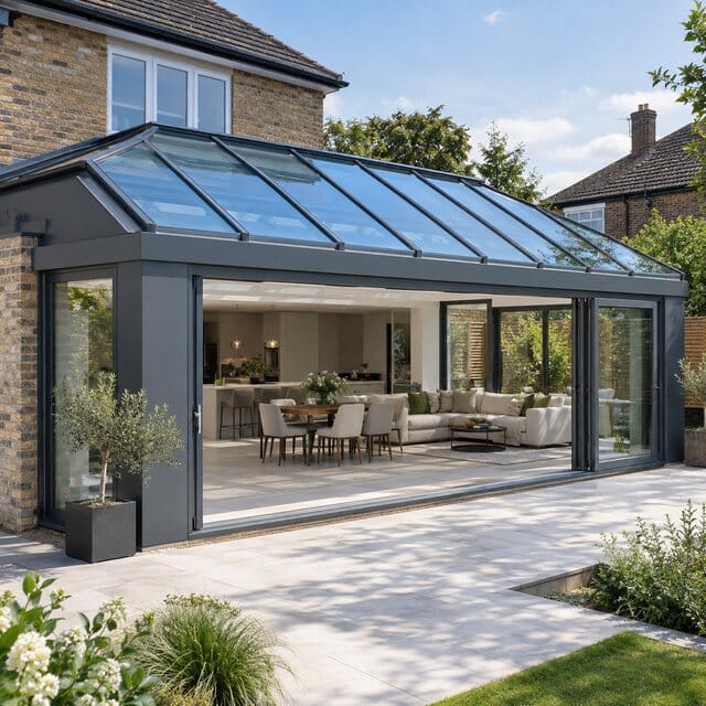 Sunshade glass roof finish
