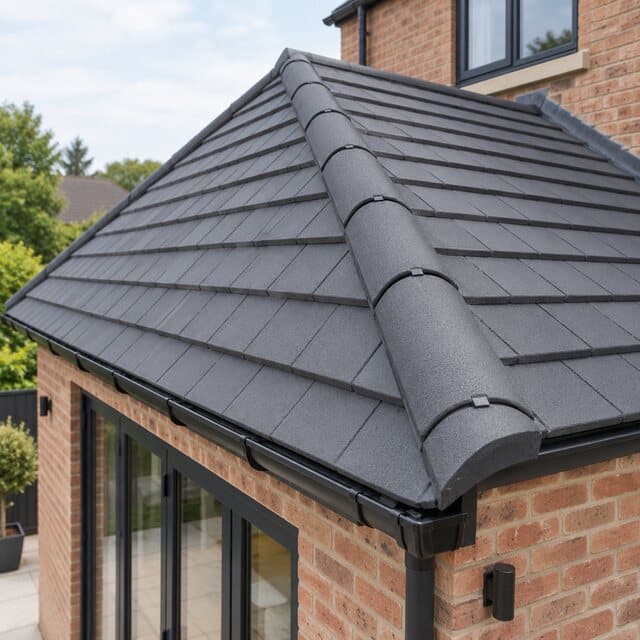 Tile roof finish