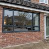 New window in a converted garage opening